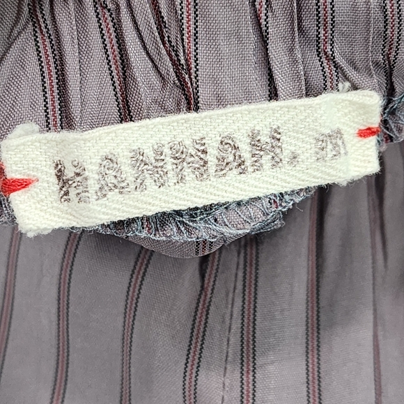 Hannah. m Vintage Women's Stripes Relaxed Fit Straight Leg Pants - L - Picture 6 of 7